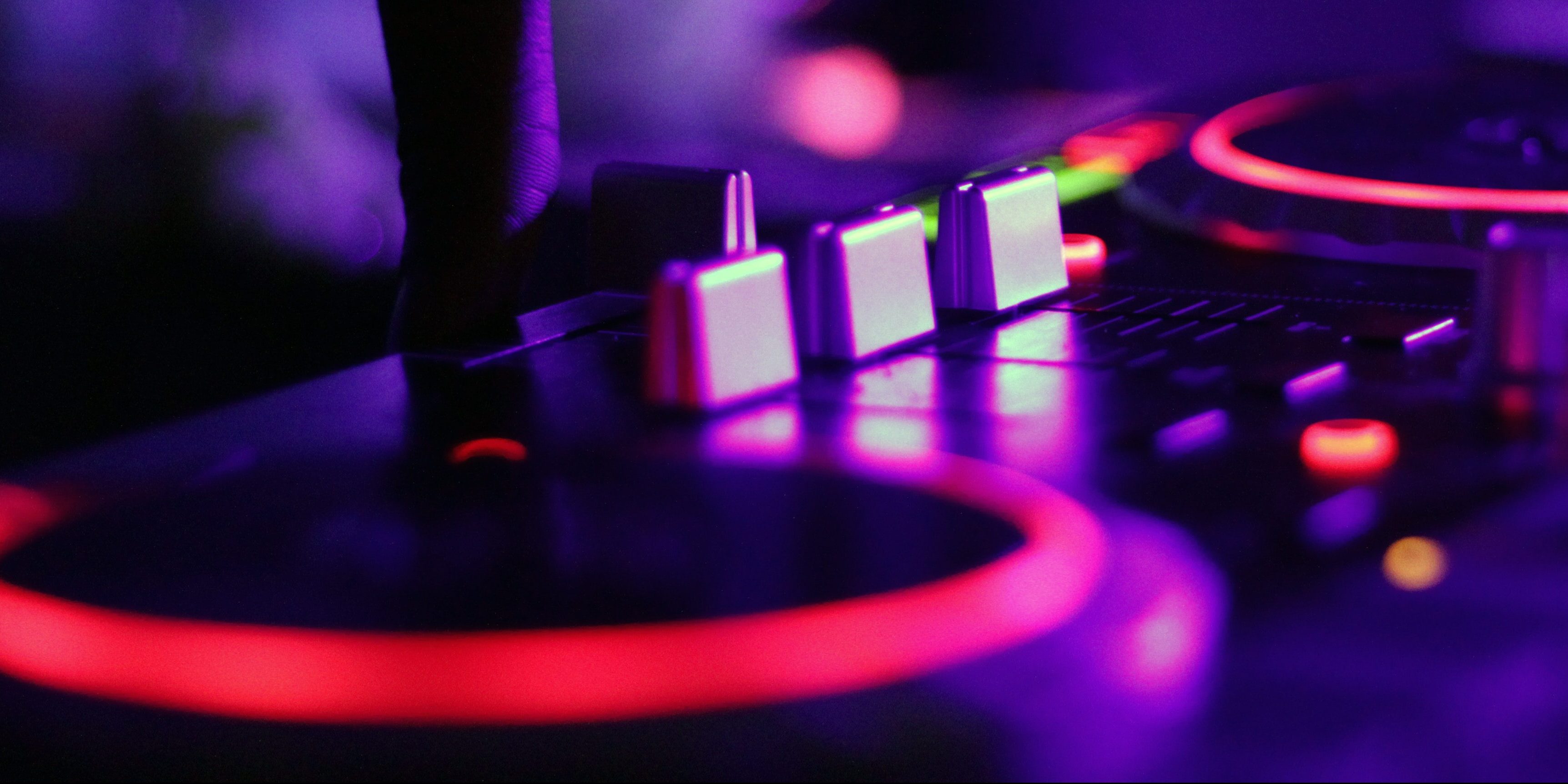 disc jockey DJ sound music instrument purple Nonprofit Risk