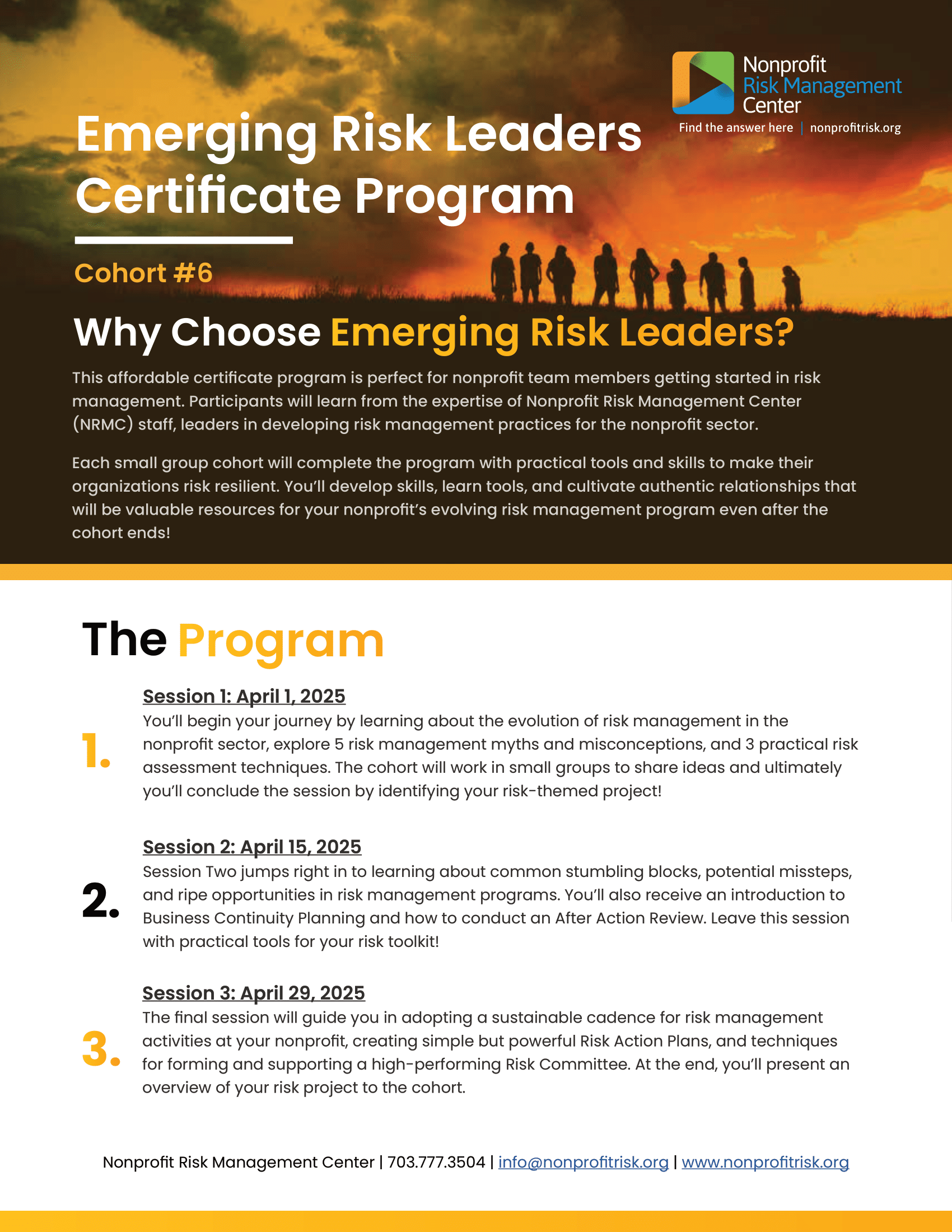 Emerging Risk Leaders Certificate Program Nonprofit Risk Management Emerging Risk Leaders Certificate Program Nonprofit Risk Management